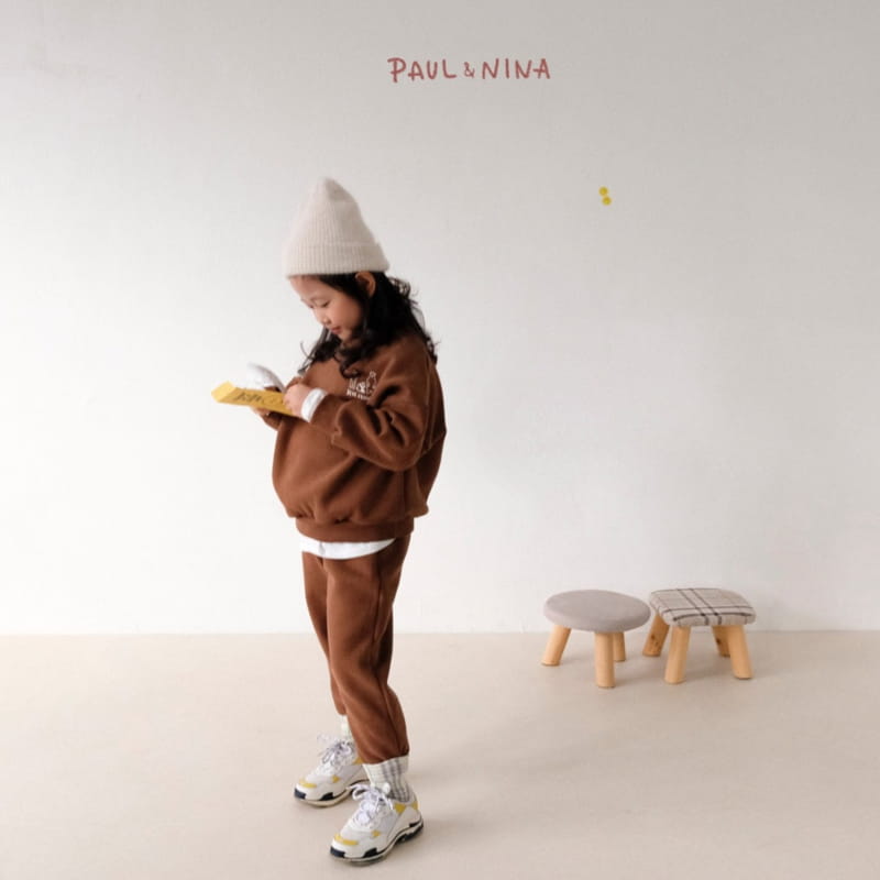 PAUL & NINA - Korean Children Fashion - #Kfashion4kids - Bear Friends Fleece Sweatshirt - 6