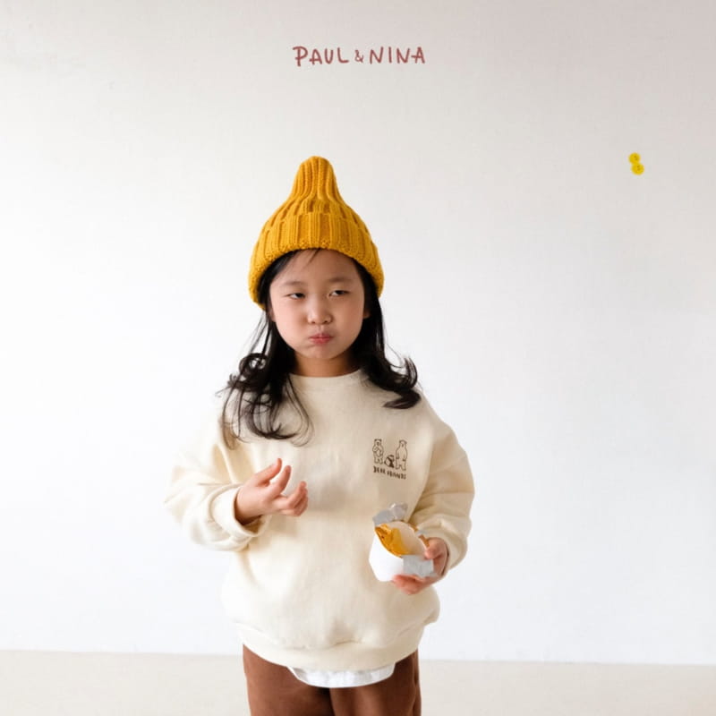 PAUL & NINA - Korean Children Fashion - #Kfashion4kids - Bear Friends Fleece Sweatshirt - 9