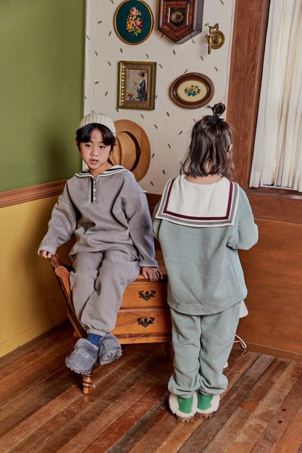 PEANUT - Korean Children Fashion - #Kfashion4kids - Ivy Top Bottom Set - 6