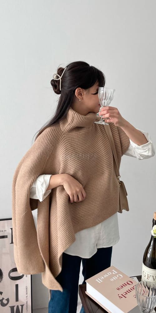 QUEEN - Korean Children Fashion - #Kfashion4kids - Cape Turtleneck Tee - 2