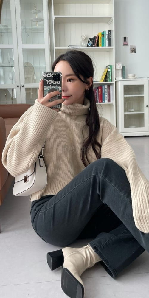 QUEEN - Korean Children Fashion - #Kfashion4kids - Unbal Turtleneck