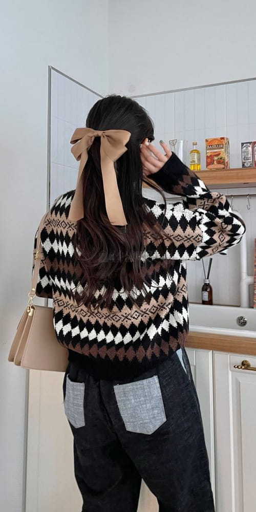 QUEEN - Korean Children Fashion - #Kfashion4kids - Lor Round Knit Tee - 3