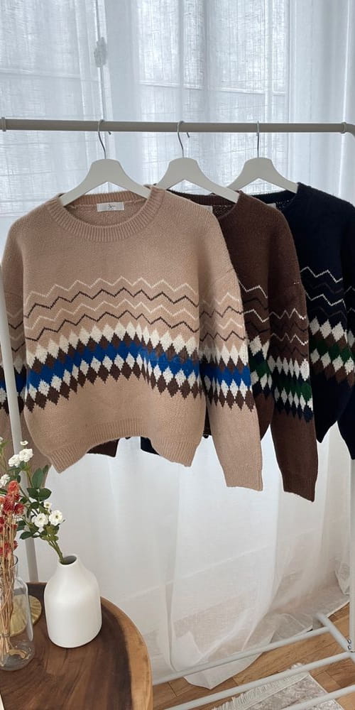 QUEEN - Korean Children Fashion - #Kfashion4kids - Esnic Round Knit Tee - 4