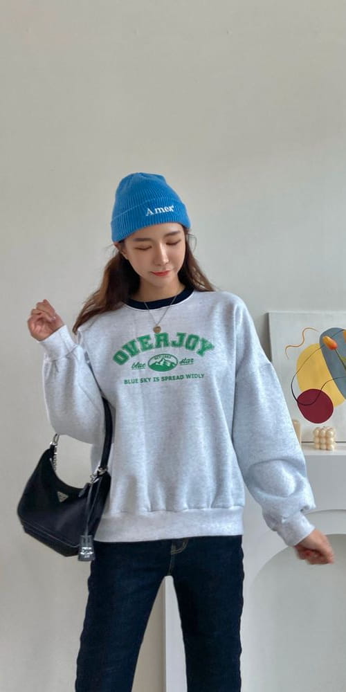 QUEEN - Korean Children Fashion - #Kfashion4kids - Over Joy Fleece Sweatshirt
