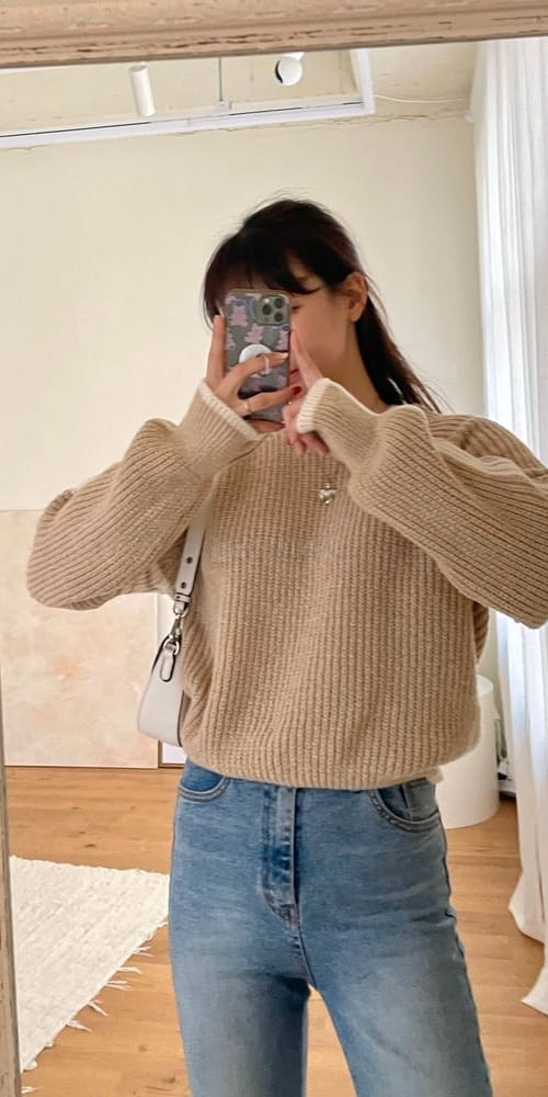 QUEEN - Korean Children Fashion - #Kfashion4kids - Hari Round Knit Cardigan
