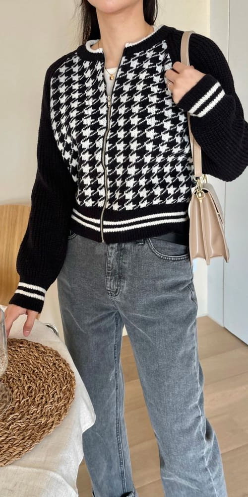 QUEEN - Korean Children Fashion - #Kfashion4kids - Check Zip-up Cardigan - 3