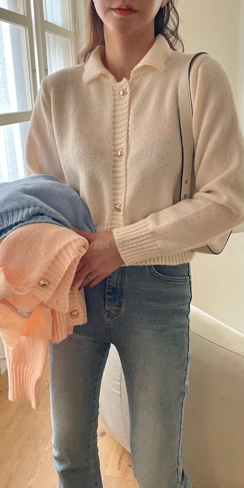 QUEEN - Korean Children Fashion - #Kfashion4kids - Simple Collar Cardigan - 3