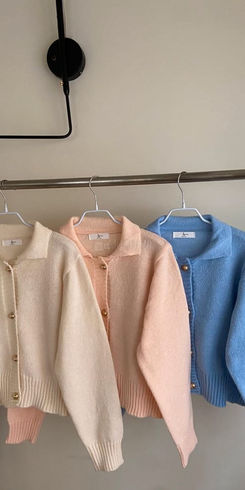QUEEN - Korean Children Fashion - #Kfashion4kids - Simple Collar Cardigan - 4
