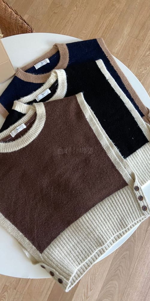 QUEEN - Korean Children Fashion - #Kfashion4kids - Drop Round Vest Knit - 4