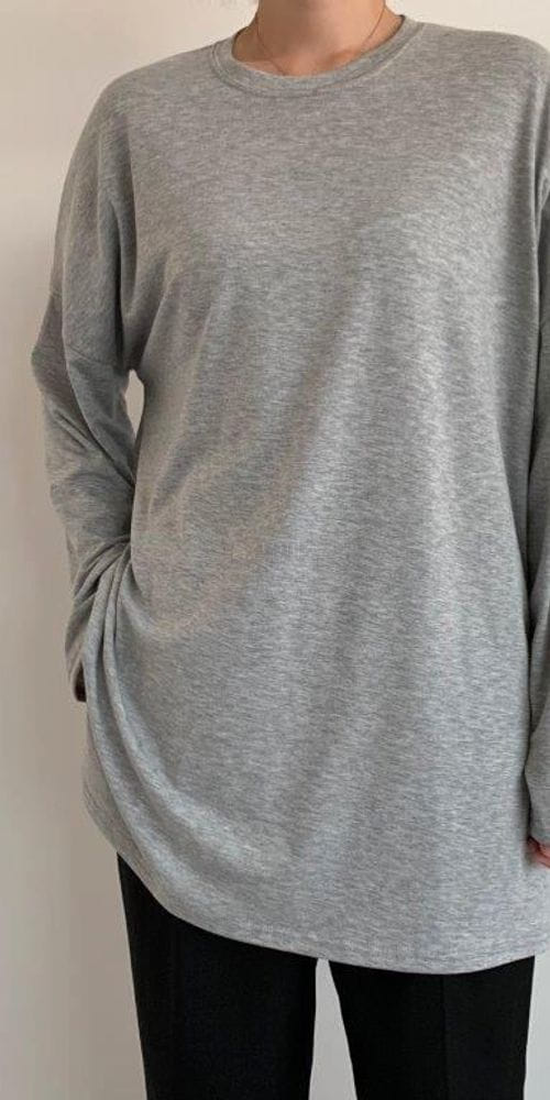 QUEENS MADE - Korean Children Fashion - #Kfashion4kids - Boxy Long Fleece Tee
