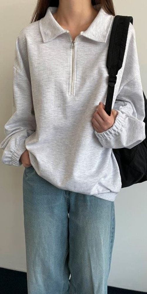 QUEENS MADE - Korean Children Fashion - #Kfashion4kids - Collar Banding Sweatshirt - 2