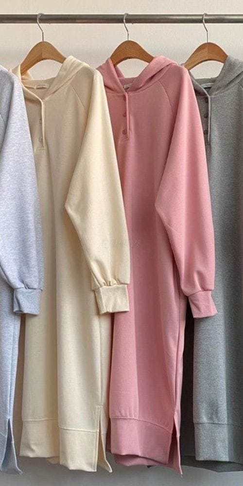 QUEENS MADE - Korean Children Fashion - #Kfashion4kids - Button Hoody Long One-piece - 4