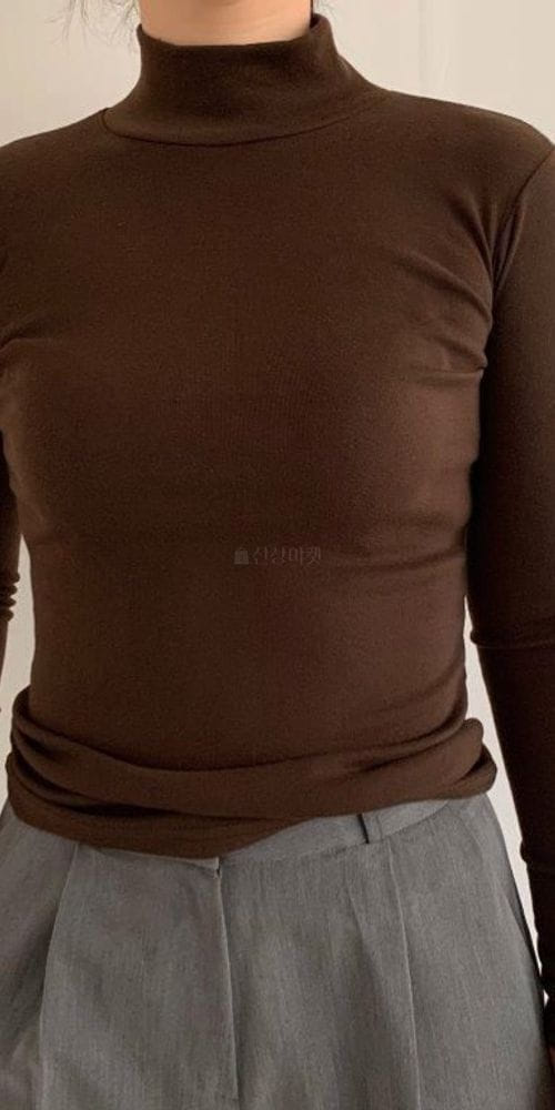 QUEENS MADE - Korean Children Fashion - #Kfashion4kids - Half Turtleneck Tee