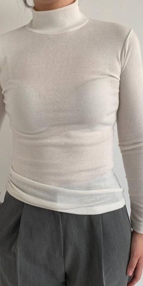 QUEENS MADE - Korean Children Fashion - #Kfashion4kids - Half Turtleneck Tee - 2
