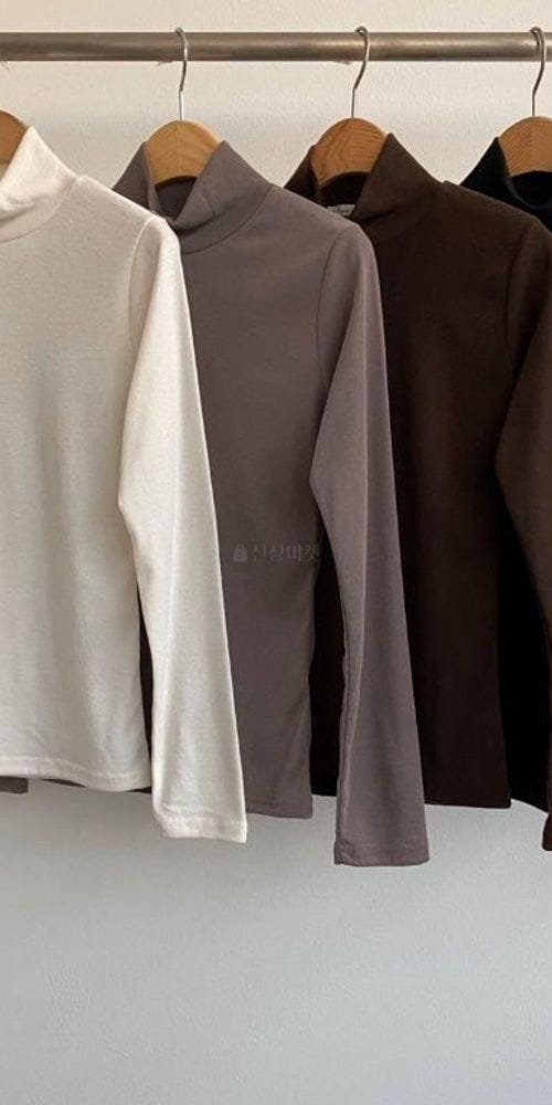 QUEENS MADE - Korean Children Fashion - #Kfashion4kids - Half Turtleneck Tee - 4