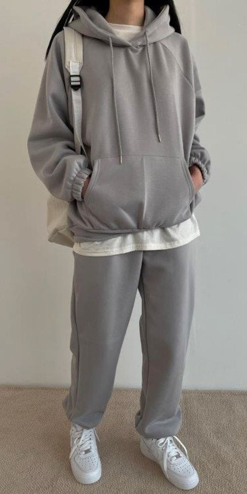 QUEENS MADE - Korean Children Fashion - #Kfashion4kids - Hoody Fleece Top Bottom Set