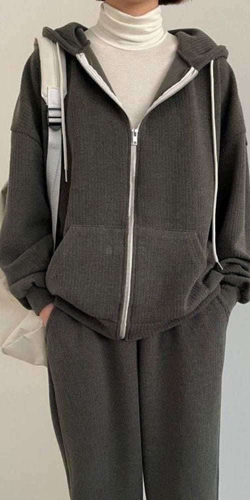 QUEENS MADE - Korean Children Fashion - #Kfashion4kids - Cozy Knit Trainning Top Bottom Set