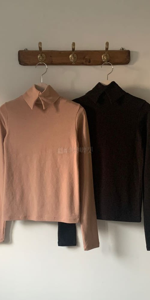 RAINDROP - Korean Children Fashion - #Kfashion4kids - Slit Turtleneck Tee