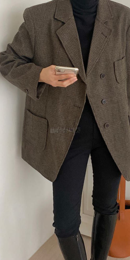 RAINDROP - Korean Children Fashion - #Kfashion4kids - Row Check Jacket