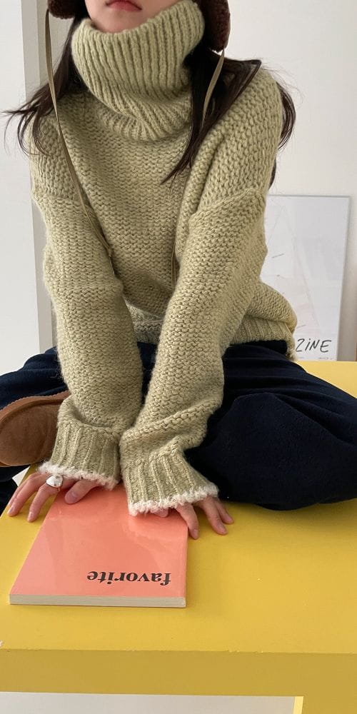 RAVI - Korean Children Fashion - #Kfashion4kids - Rever Turtleneck Knit Tee - 3