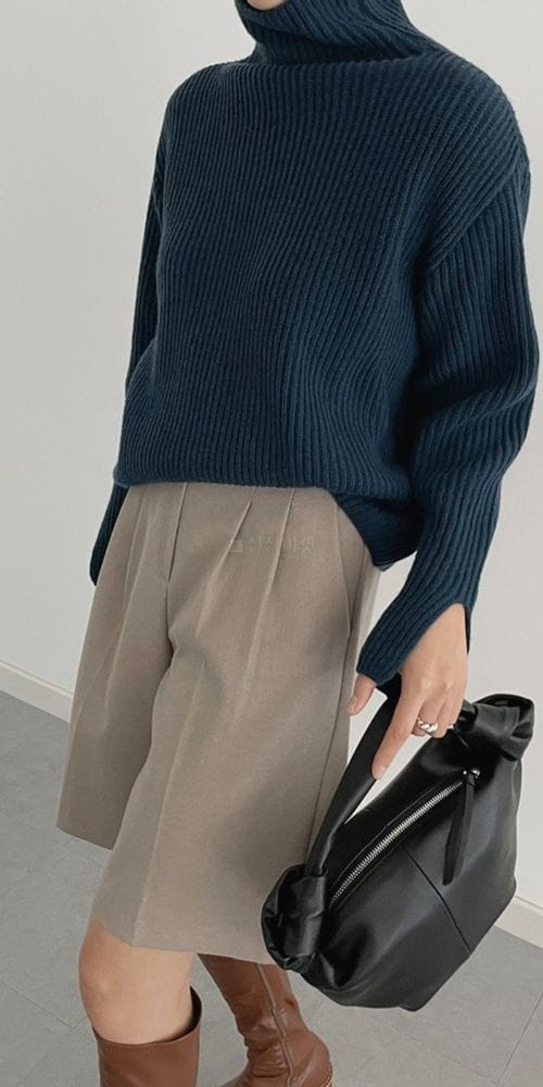 RAVI - Korean Children Fashion - #Kfashion4kids - Slit Turtleneck Knit Tee - 4