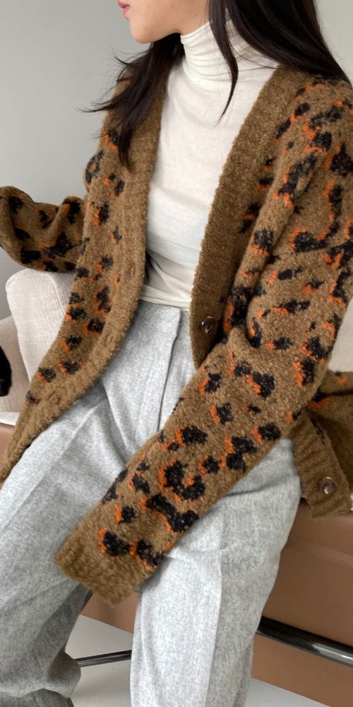 RAVI - Korean Children Fashion - #Kfashion4kids - Leopard Cardigan