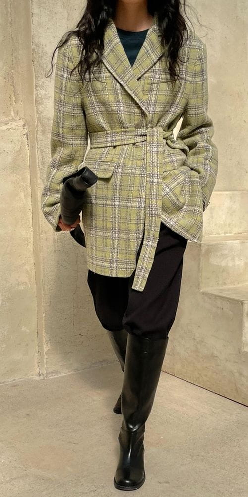 RAVI - Korean Children Fashion - #Kfashion4kids - Hand Made Windy Check Coat
