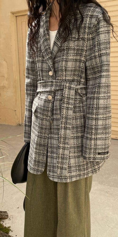 RAVI - Korean Children Fashion - #Kfashion4kids - Hand Made Windy Check Coat - 4