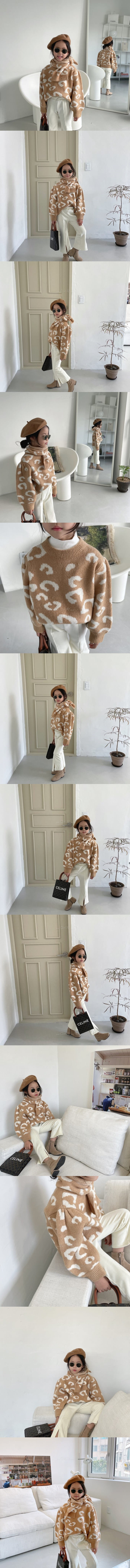 SAINT DOLL - Korean Children Fashion - #Kfashion4kids - Leopard Knit