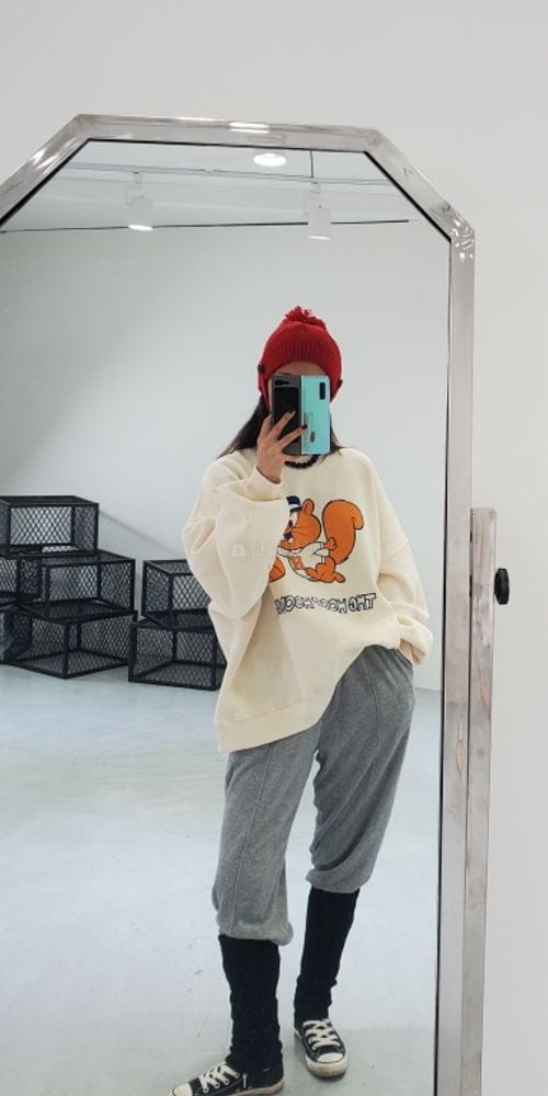 SCAWAII - Korean Children Fashion - #Kfashion4kids - Fleece Squirrel Sweatshirt