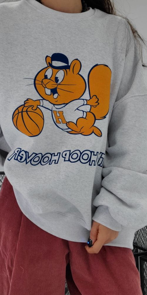 SCAWAII - Korean Children Fashion - #Kfashion4kids - Fleece Squirrel Sweatshirt - 6