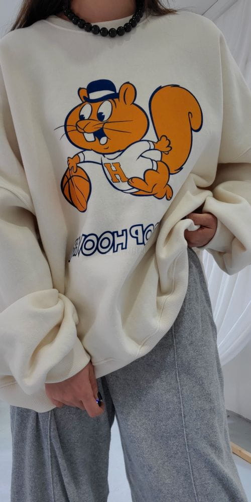 SCAWAII - Korean Children Fashion - #Kfashion4kids - Fleece Squirrel Sweatshirt - 9