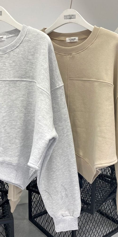 SCAWAII - Korean Children Fashion - #Kfashion4kids - Fleece Slit Crop Top Bottom Set - 3