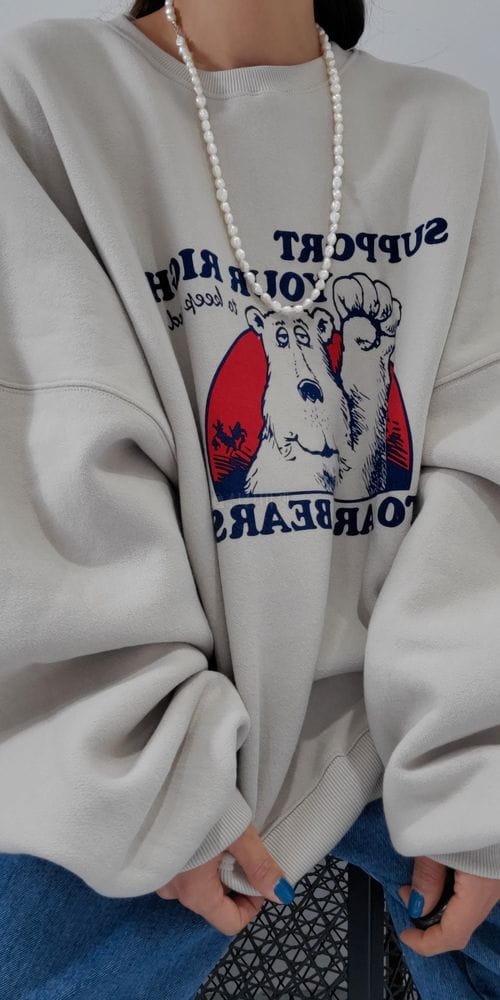 SCAWAII - Korean Children Fashion - #Kfashion4kids - Fleece High Bear Sweatshirt - 8