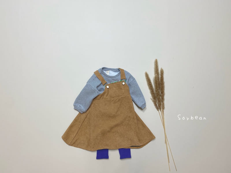 SOYBEAN - Korean Children Fashion - #Kfashion4kids - Fleece Rib Dungarees One-piece - 2