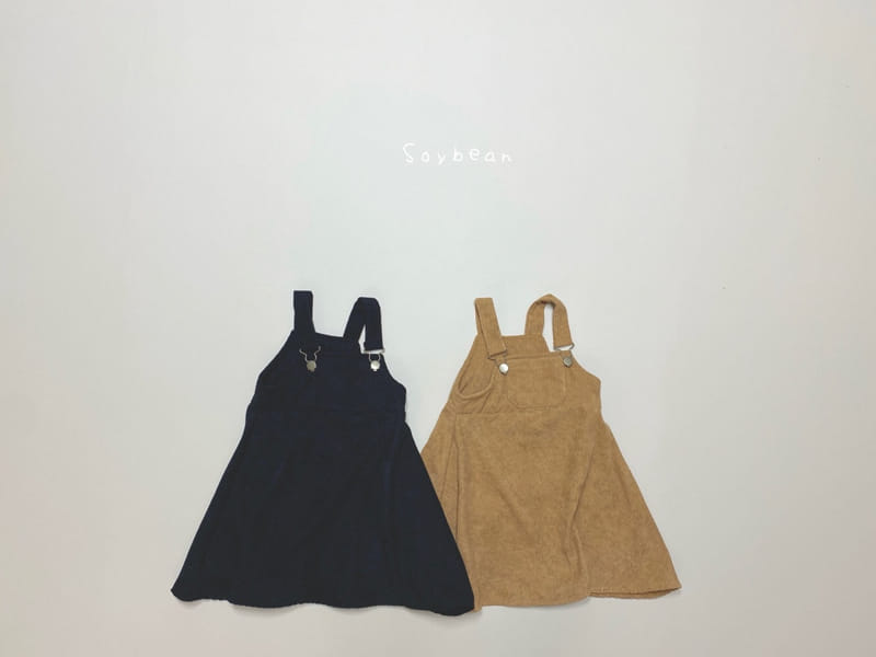 SOYBEAN - Korean Children Fashion - #Kfashion4kids - Fleece Rib Dungarees One-piece - 4