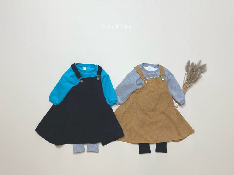 SOYBEAN - Korean Children Fashion - #Kfashion4kids - Fleece Rib Dungarees One-piece - 6