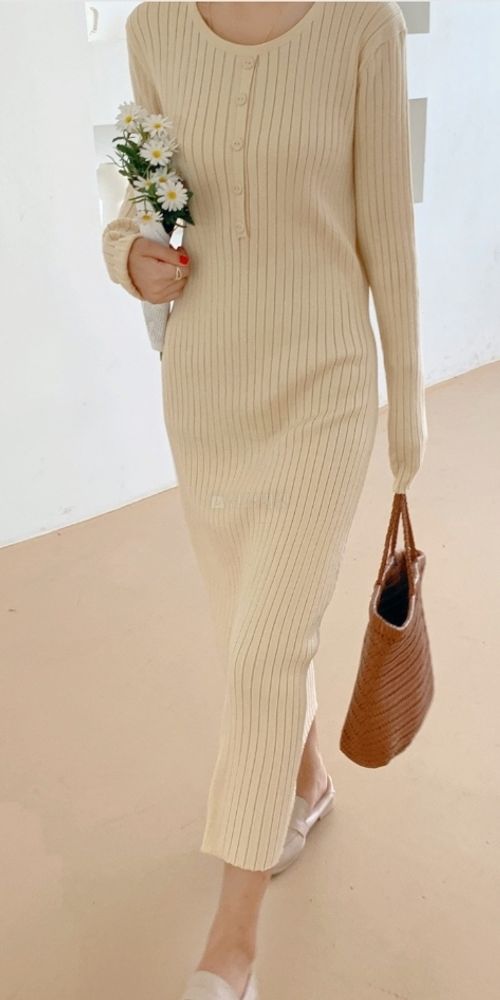 STYLEBOOM - Korean Children Fashion - #Kfashion4kids - Button Rib One-piece - 3