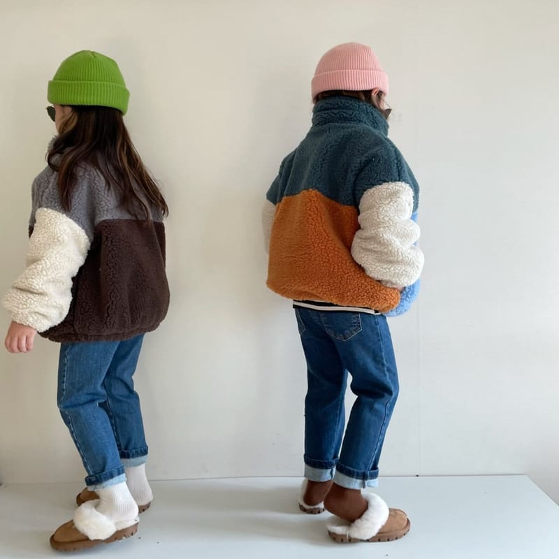 THE GREY - Korean Children Fashion - #Kfashion4kids - Fleece Color Jacket - 4