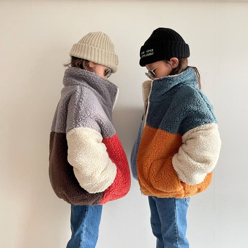 THE GREY - Korean Children Fashion - #Kfashion4kids - Fleece Color Jacket - 5