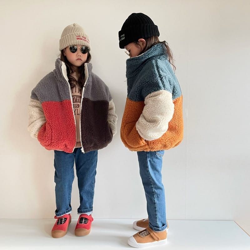 THE GREY - Korean Children Fashion - #Kfashion4kids - Fleece Color Jacket - 7