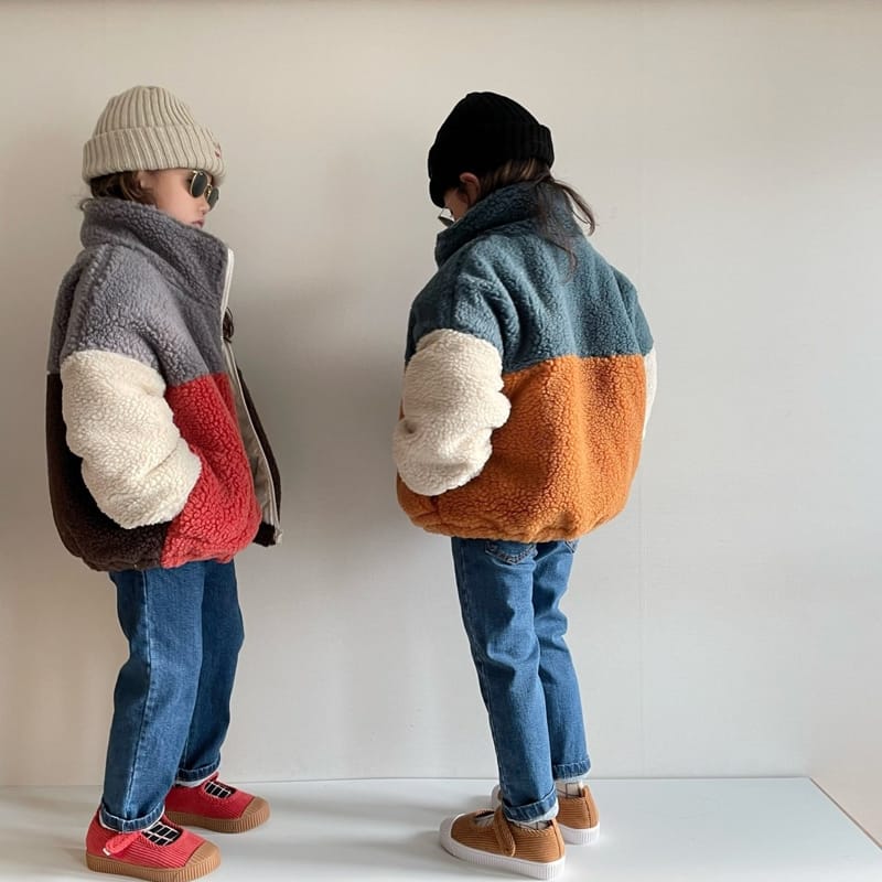 THE GREY - Korean Children Fashion - #Kfashion4kids - Fleece Color Jacket - 8