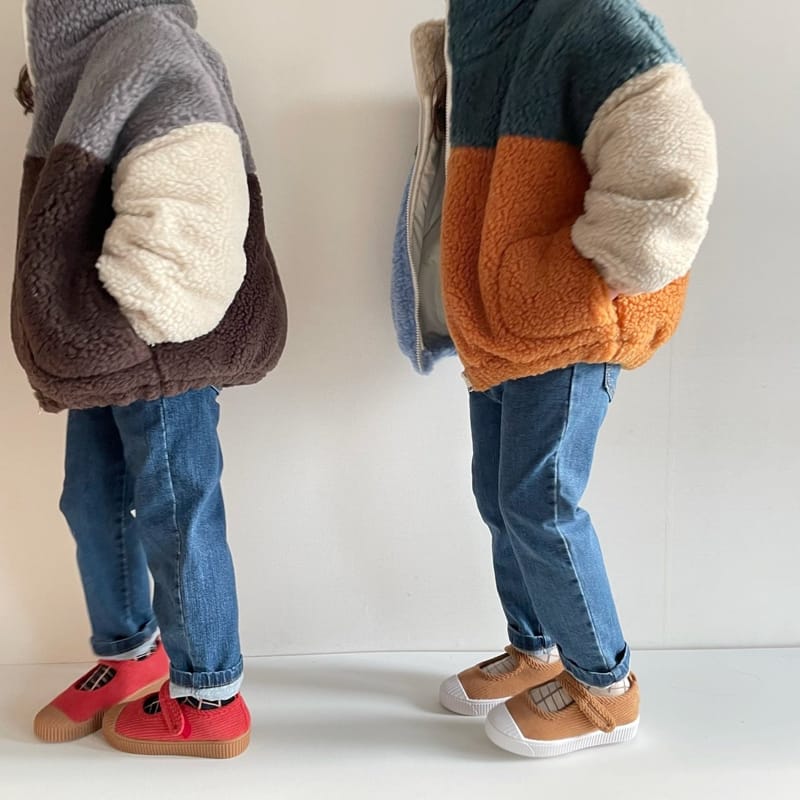THE GREY - Korean Children Fashion - #Kfashion4kids - Fleece Color Jacket - 9