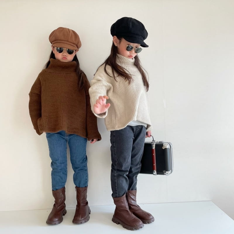 THE GREY - Korean Children Fashion - #Kfashion4kids - Straight Jeans
