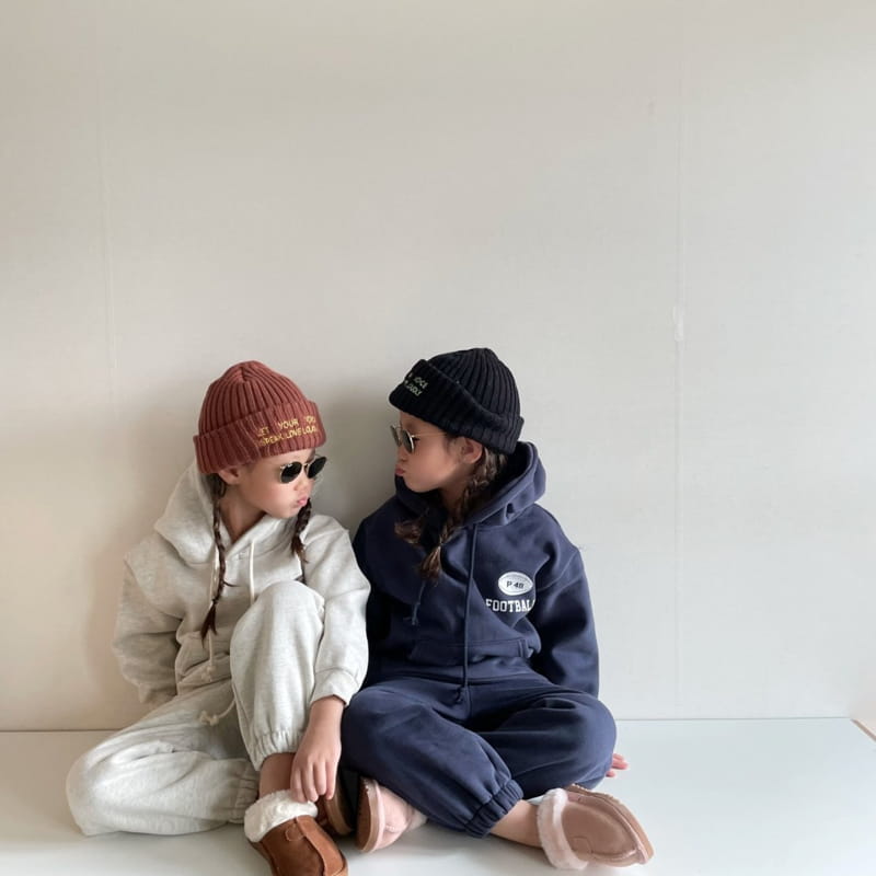THE GREY - Korean Children Fashion - #Kfashion4kids - Foot Ball Hoody Bottom Set - 11