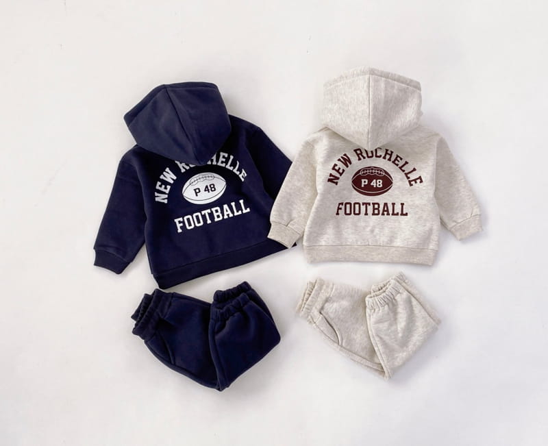 THE GREY - Korean Children Fashion - #Kfashion4kids - Foot Ball Hoody Bottom Set - 12