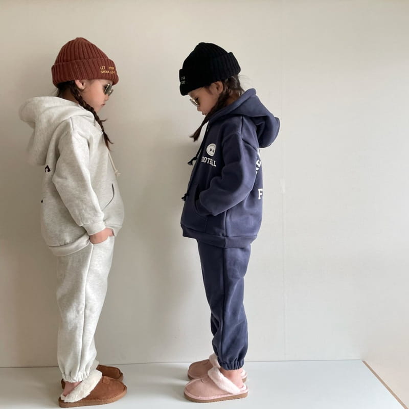 THE GREY - Korean Children Fashion - #Kfashion4kids - Foot Ball Hoody Bottom Set - 3