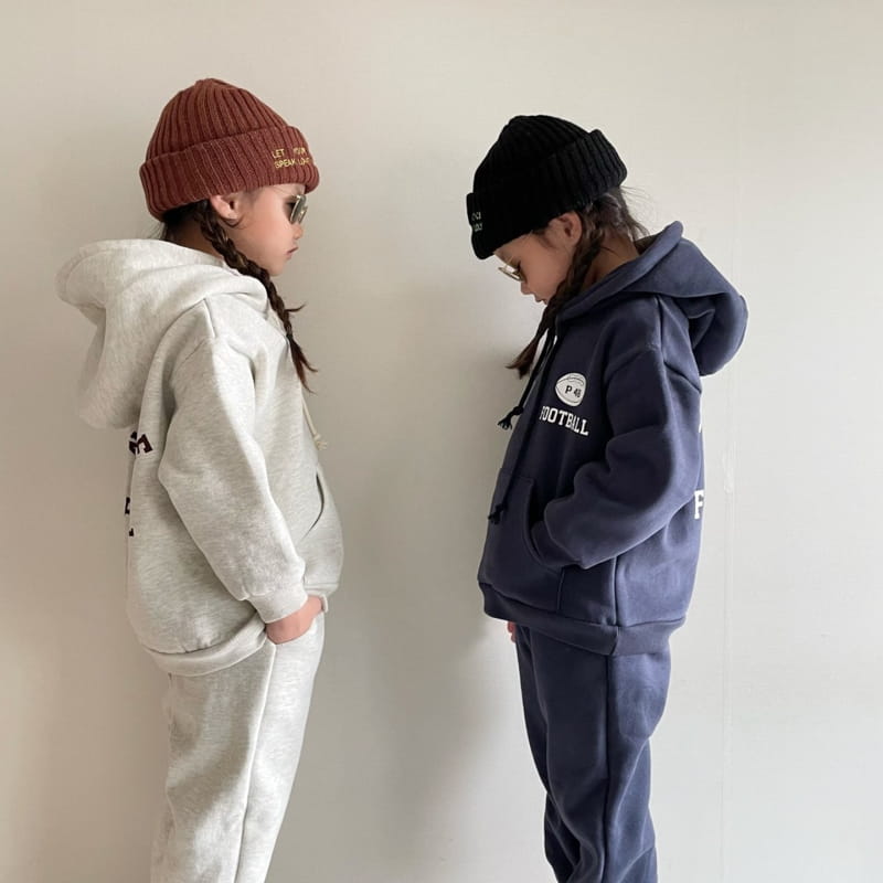 THE GREY - Korean Children Fashion - #Kfashion4kids - Foot Ball Hoody Bottom Set - 5