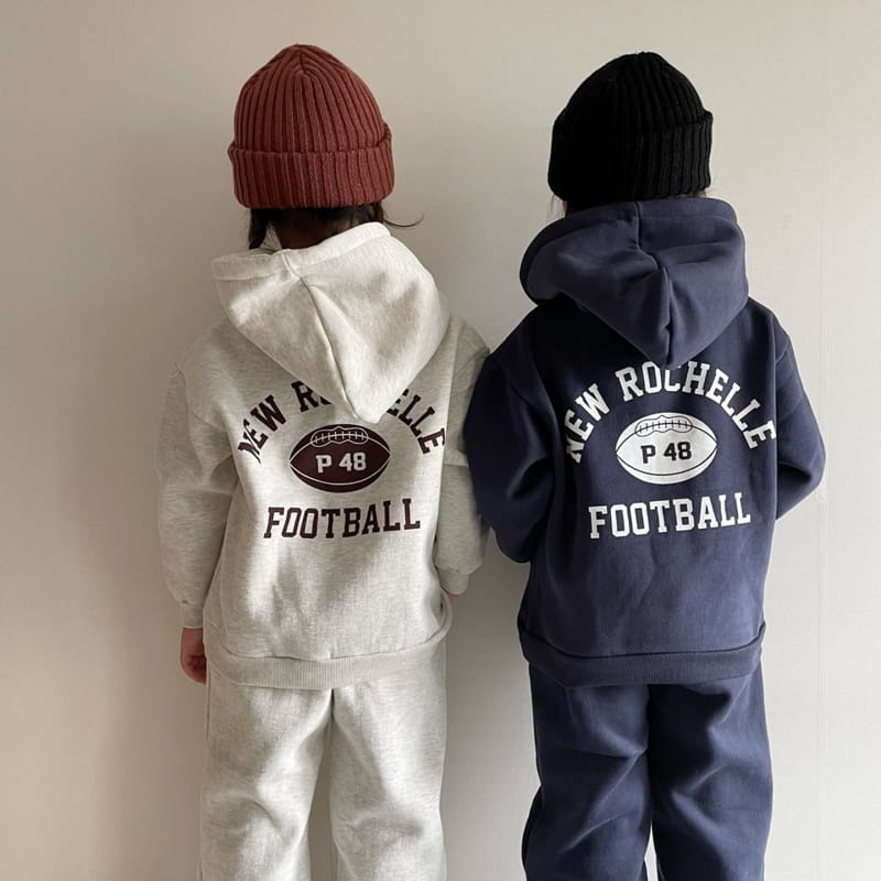 THE GREY - Korean Children Fashion - #Kfashion4kids - Foot Ball Hoody Bottom Set - 7