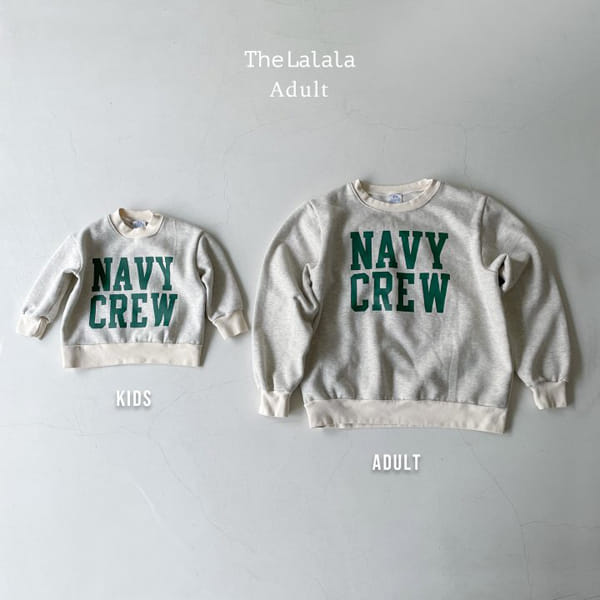 THE LALALA - Korean Children Fashion - #Kfashion4kids - Mom NAVY CREW Sweatshirt
